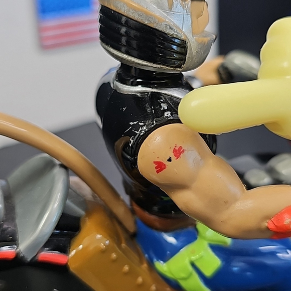 1993 Vintage Biker Mice From Mars Throttle Action Figure & Motorcycle ~ As Is - Picture 6 of 14